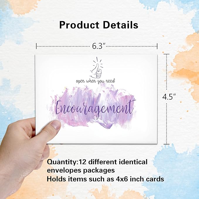 12 Open When Envelopes, Colorful Envelope, Leaving Home Gift, Gift for college students long distance friends-XF-002