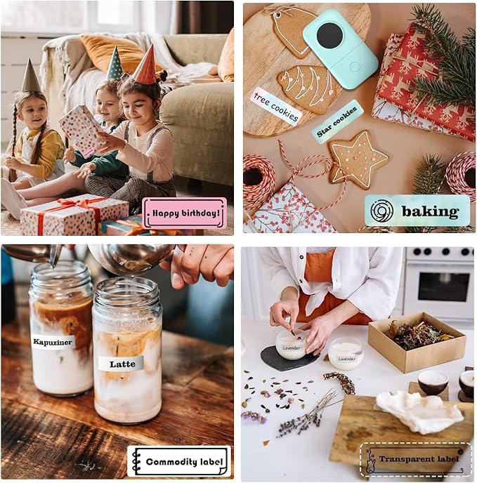 Phomemo D30 Label Maker Machine, Portable Bluetooth Mini Label Printer, Smart Phone Handheld Thermal Sticker Small Labeler Multiple Templates Font Icon Inkless for Home Office