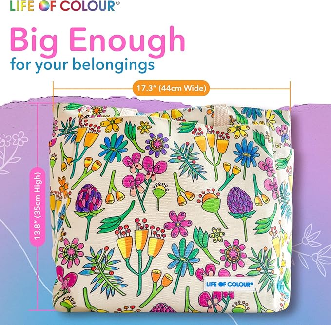 Doodle Bag Bundle – Color Your Own Tote Bags in Two Playful Patterns - Craft Kits for Adults Includes 2 Canvas Totes & 48 Acrylic Markers – DIY Painting & Art Kit for Women