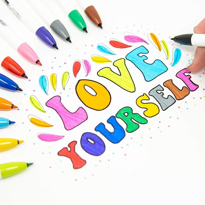 Zebra Pen ClickArt Retractable Marker Pen, Fine Point, 0.6mm, Assorted Standard, Light and Dark Ink Colors, 36-Pack (69836)