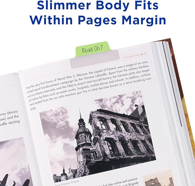 Avery Margin Ultra Tabs, 2.5" x 1", 2-Side Writable, Assorted Pastel Colors, 48 Repositionable Tabs (74867)