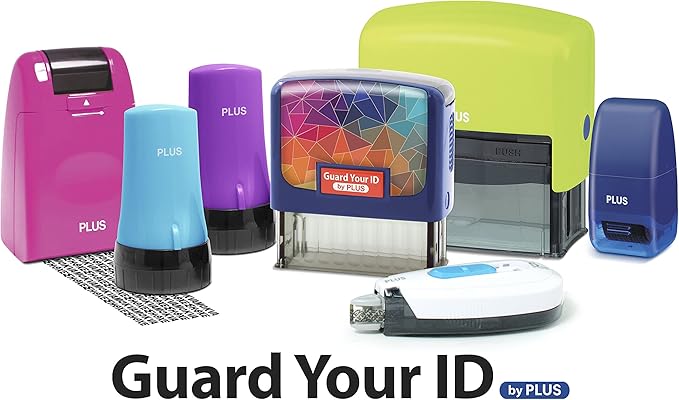 Guard Your ID ADVANCED WIDE Roller Identity Theft Prevention Security Stamp PINK (38493)