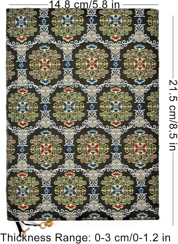 BLBMH Flower Book Covers for Paperbacks Book Cover Adjustable Book Sleeve Cover for A5 Books Softcover Protector Fit for 5.5x8.2 inch Notebook Bible Planner - BC45 Green