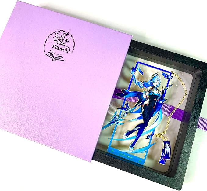 Metal Bookmarks - Genshin Impact Shenhe Bookmarks with 3D Display Box - Perfect Birthday Gifts for Book Lovers