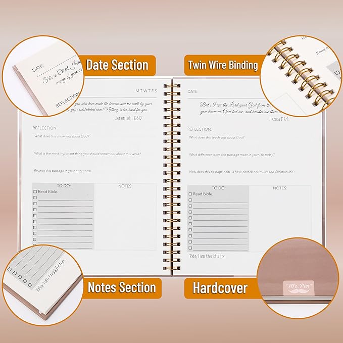 Mr. Pen- Bible Journaling Kit for Women, Golden Blush Color Theme, Bible Study Supplies Journaling Kit, Easter Gift