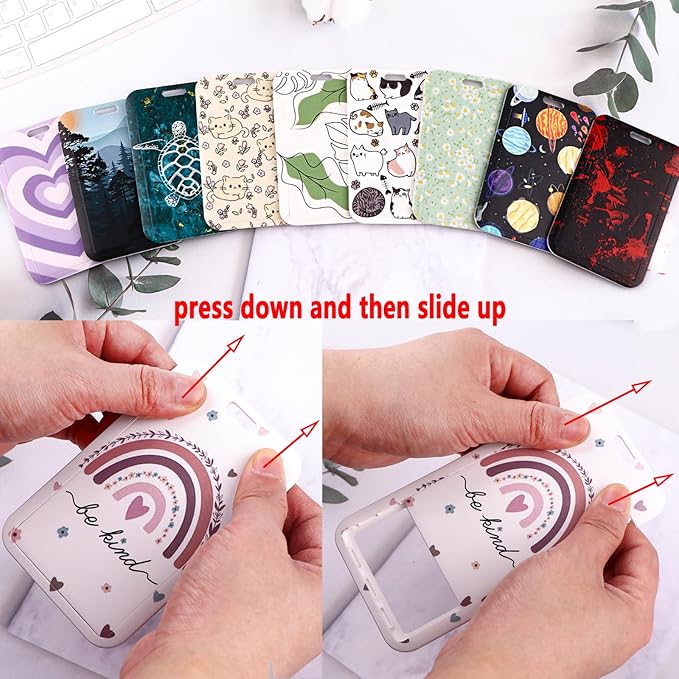 School Teachers Lanyard for ID Badge & Keys Rainbow Badge Holder & Retractable Badge Reel Cute Boho Floral Key Lanyard for Women Girls Nurse Preppy Keychain Lanyard ID Holder(Be Kind)