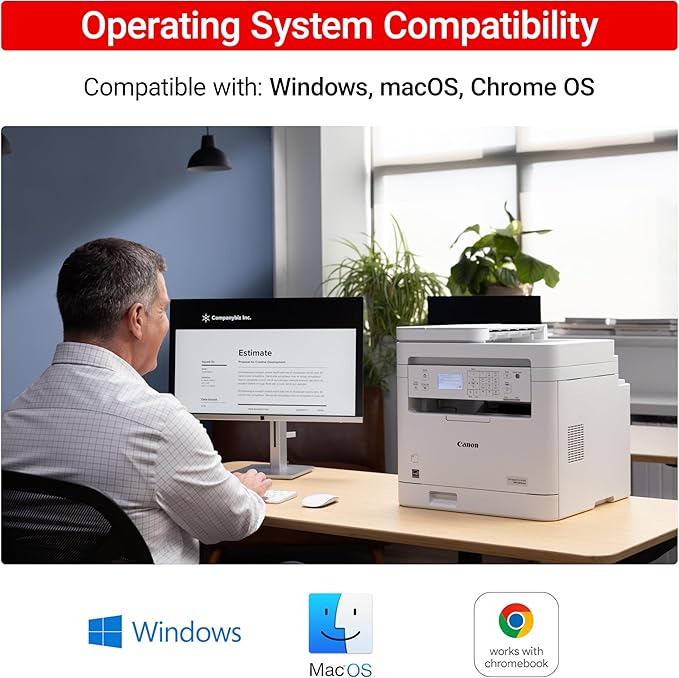 Canon imageCLASS MF284dw - Monochrome, Duplex, Wireless Laser Printer, Multifunction with Print, Copy, Scan, Auto Document Feeder, 1 Year Limited Warranty, 35 PPM, White
