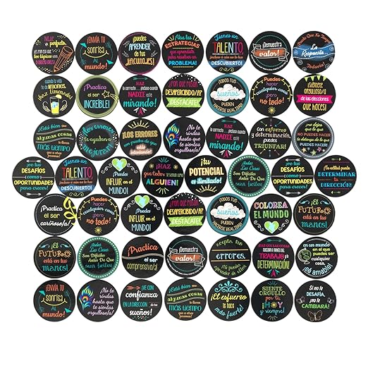 Spanish Positive Affirmation Chips - Positive Reinforcement for Children and Students - Set of 100