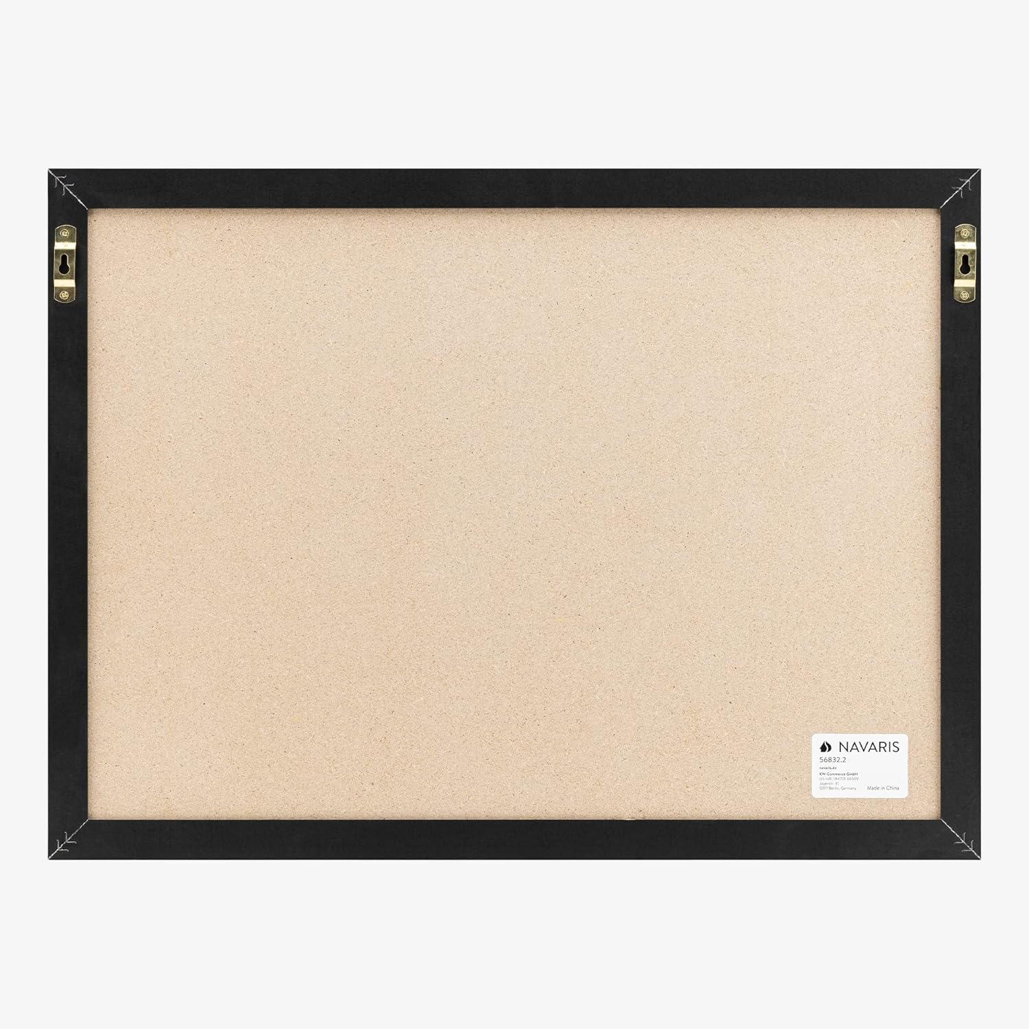 Navaris Framed Linen Bulletin Board - 17 x 23 inches Fabric Jewelry Organizer Pinboard for Wall Memory Memo Pin Board - Linen with Frame