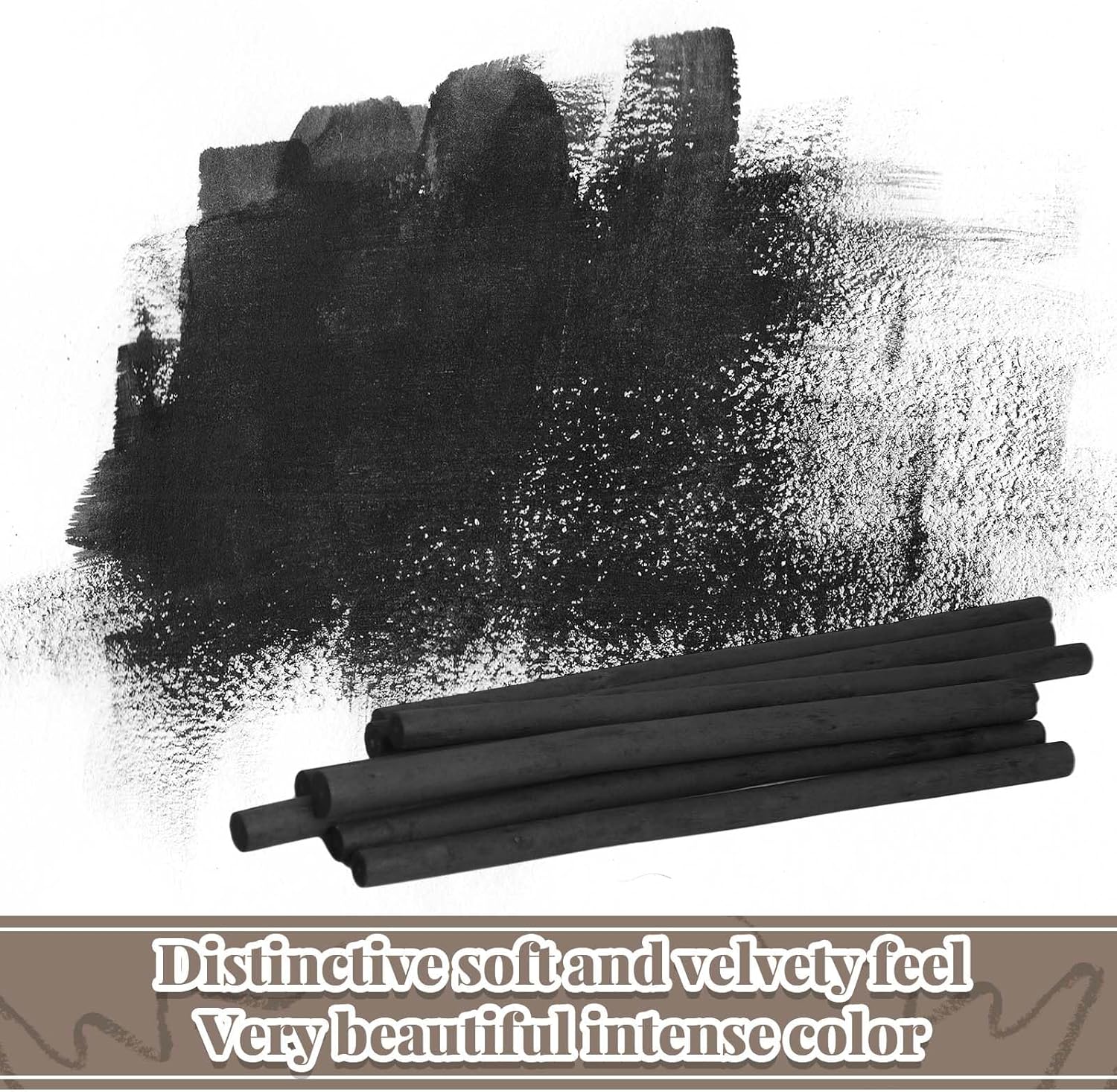 Gueevin 100 Pcs Willow Charcoal Sticks, Willow Charcoal, Artists, Beginners, Students, Perfect for Sketching, Drawing, Shading, and Fine Art (5-7mm)