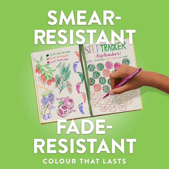 Paper Mate Flair Felt Tip Pens | Medium Tip (0.7 mm) | Assorted Colours | 16 Count Pouch