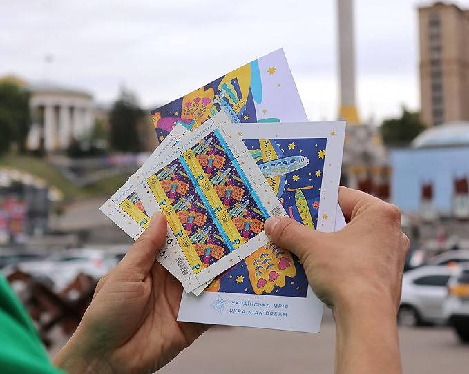 UKRPOSHTA"The Ukrainian Dream", U, Postage Stamp Set (6X Stamps, 1x Postcard, 1x Postal Envelope)