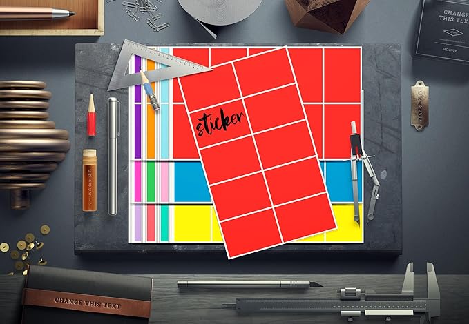 YSHIHE Colored Labels Stickers 3" x 2" Large Color Coding Labels in 12 Assorted Colors Rectangle Name Tags Moving Labels - 480 Pack