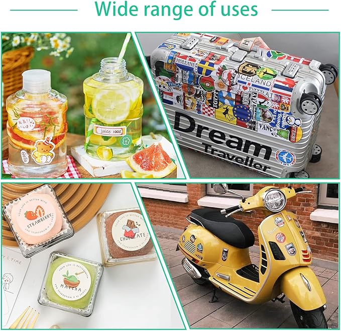 Gwybkq Sticker Paper Printable Vinyl for Inkjet Printer, 50 Sheets Glossy White Waterproof Labels