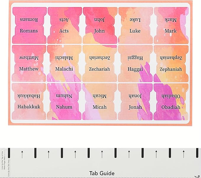 Mr. Pen- Bible Tabs, 75 Tabs, Spring Pink, Laminated Bible Tabs for Women and Men, Bible Tabs for Study Bible, Bible Index Tabs, Bible Book Tabs, Bible Labels Tabs, Mr Pen Bible Tabs