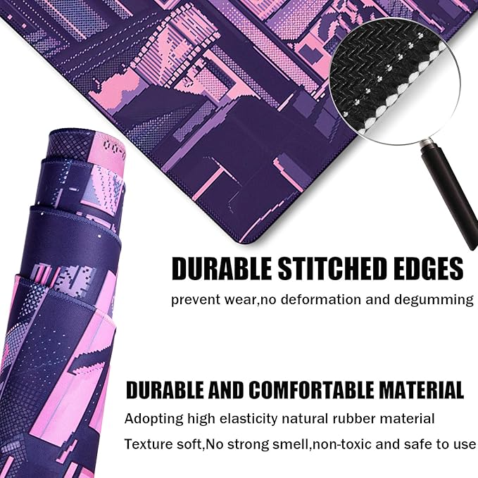 Large Mouse Pad, Desk Mat Large Office Desk Pad, Mouse Pad Gaming, Durable Waterproof Non-Slip Base Long XXL Large Gamer Mouse Pad for Home Office Gaming Work, Kyoto