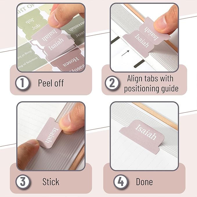 Mr. Pen- Bible Tabs, 75 Tabs, Laminated Bible Tabs for Women and Men, Bible Tabs for Study Bible, Bible Index Tabs, Bible Book Tabs, Bible Labels Tabs, Mr Pen Bible Tabs