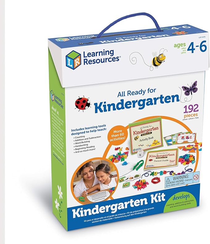 Learning Resources All Ready for Kindergarten Readiness Kit for Kids Ages 4+ Learning Activities for Kids, Kindergartner Prep Materials, Homeschool Supplies