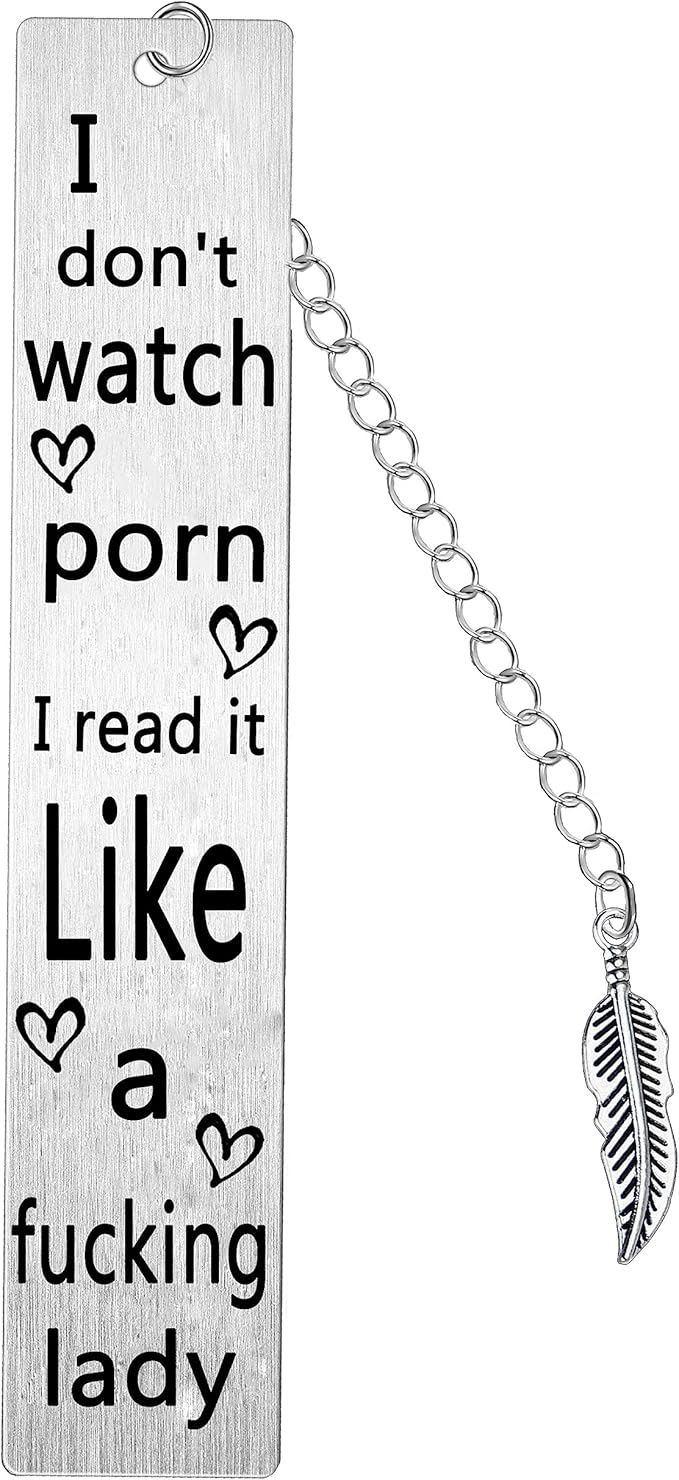 Funny Bookmarks Gifts I Don't Watch Porn. I Read it Like a Lady Bookmark Present for Women Girls Daughter Aunt Sister Wife Funny Book Club Bookmark Gift for Book Lover