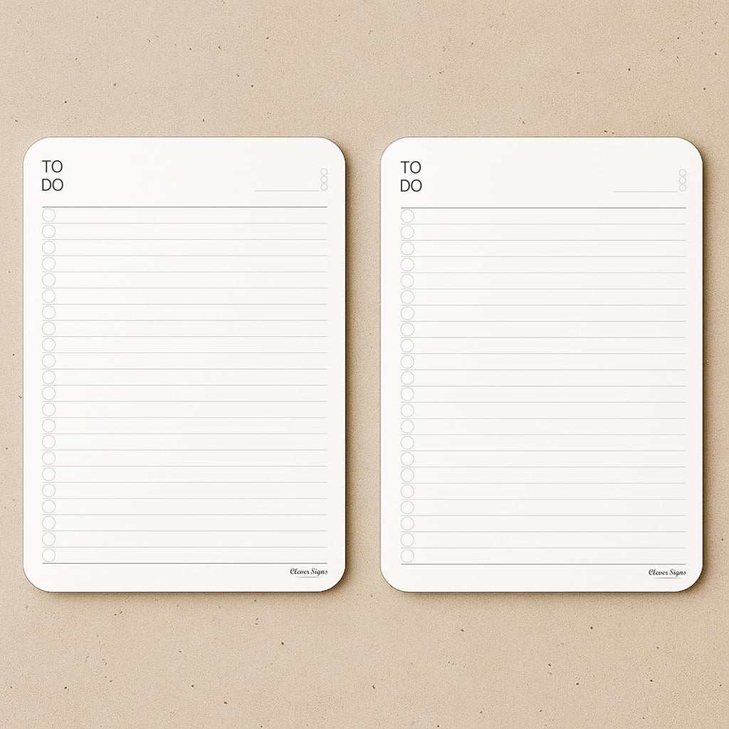 To Do List Notepad – (2 Pack, 50 Sheets Each) A5 Size (8.3"x5.8") Premium Thick Paper With Cardboard Back Support, Undated Daily Planner Notepad, Daily To Do List Notebook, Ruled Pages, Checkboxes, Deadline Column.