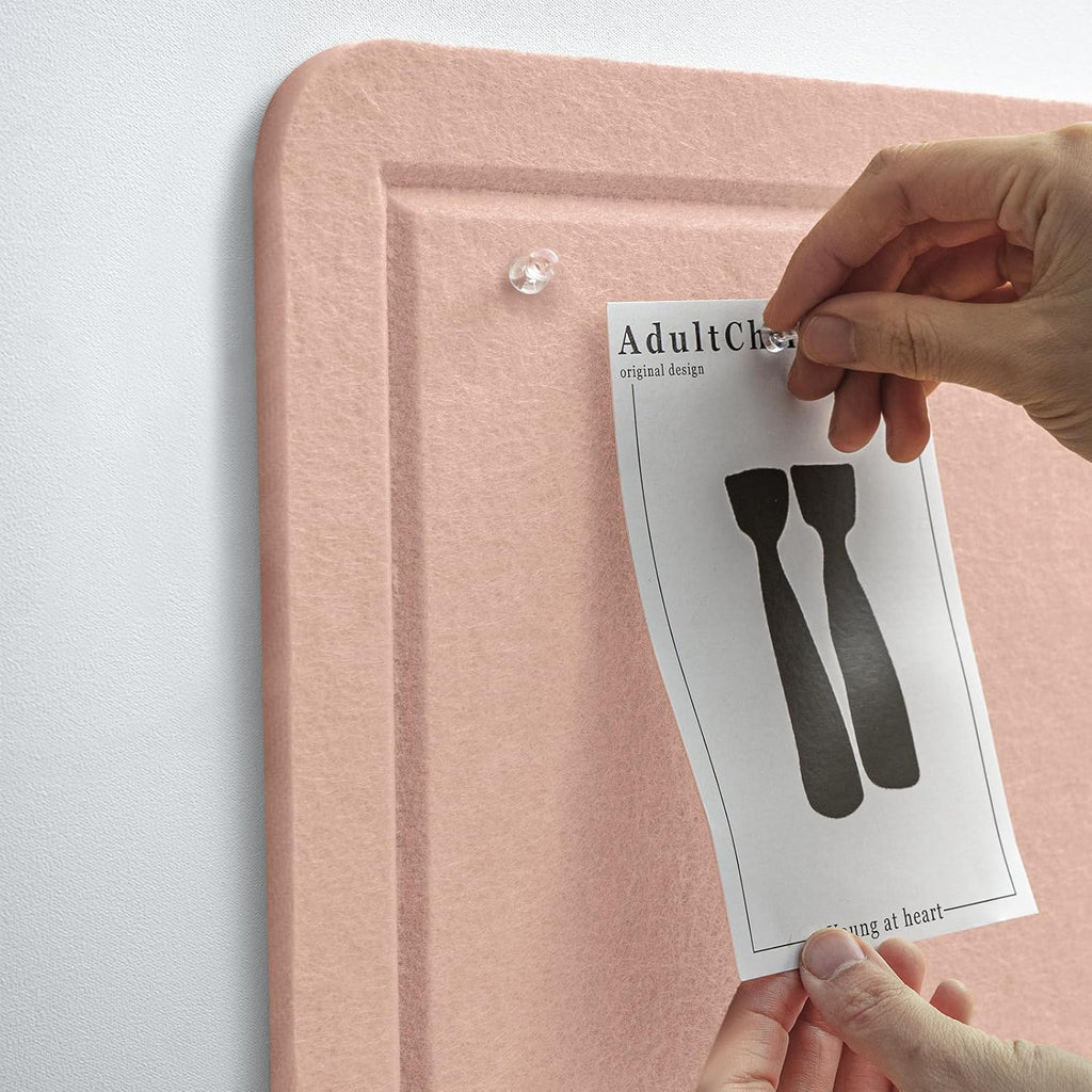 Large Bulletin Board - 48 x 36 Inches, Decorative Felt Pin Board for Wall - 4' x 3' Foldable Photo Display Board with Self-Adhesive Tape,Includes 20 Push Pins - Mauvey Pink