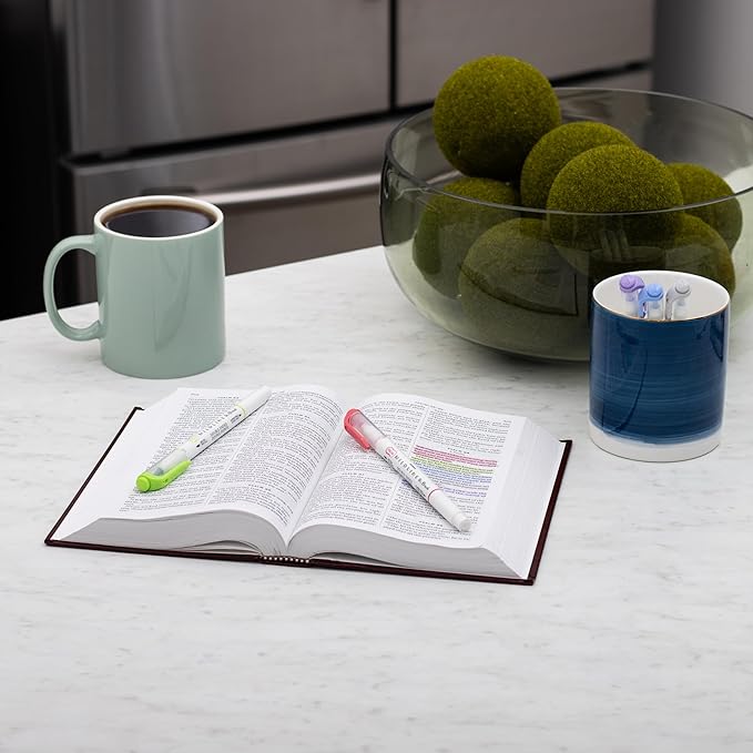 Zebra Pen Mildliner Brush Marker, Double Ended Brush and Fine Tip Pen, Assorted Cool and Refined Colors, 5 Pack