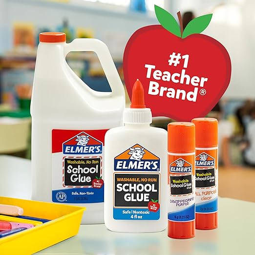 Elmer's All Purpose School Glue Sticks, Washable, 7 Grams, 30 Count