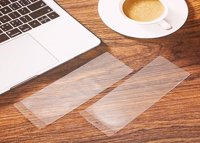 Clear Bookmark Sleeves Penta Angel 50Pcs Plastic Blank Photobooth Frames Vinyl Book Markers Cover Holder with Hole for Students Reading Wedding Valentine’s Gift Party Favor, 6.69x2.28'' (50)