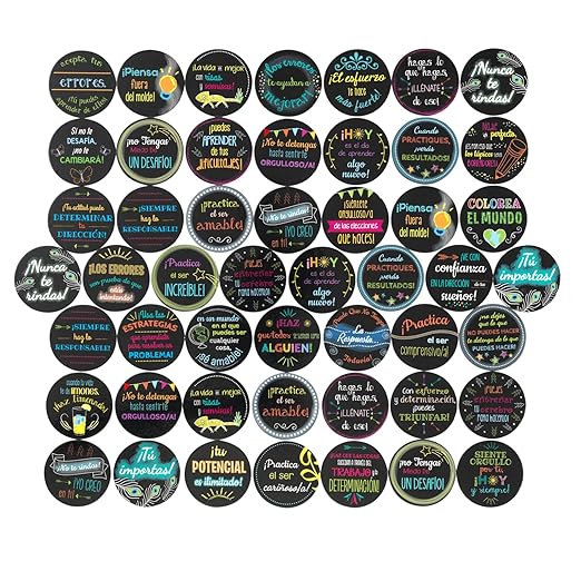 Spanish Positive Affirmation Chips - Positive Reinforcement for Children and Students - Set of 100