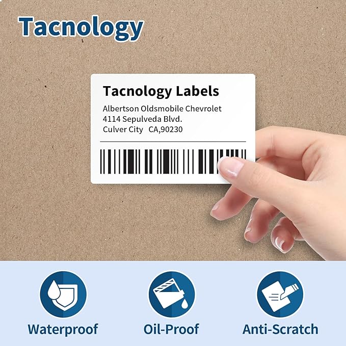 12 Rolls 3" x 2" Direct Thermal Labels - 8400 Labels Multipurpose Address Shipping Labels for Barcode Postage - Adhesive & Perforated, Compatible with Rollo, Zebra, Munbyn, and Other Desktop Printers