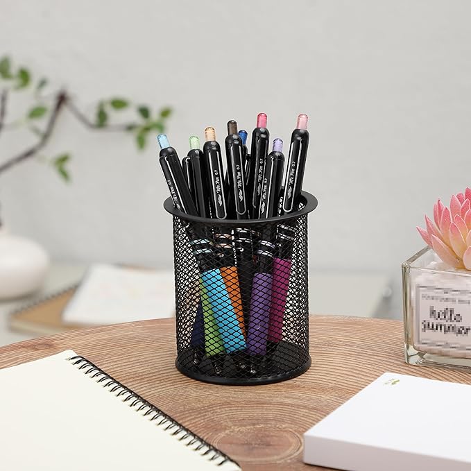 Mr. Pen- Retractable Gel Pens, 8 Pack, Vibrant Barrels, Fast Dry, Colorful Ink Gel Pens Fine Point 0.7mm