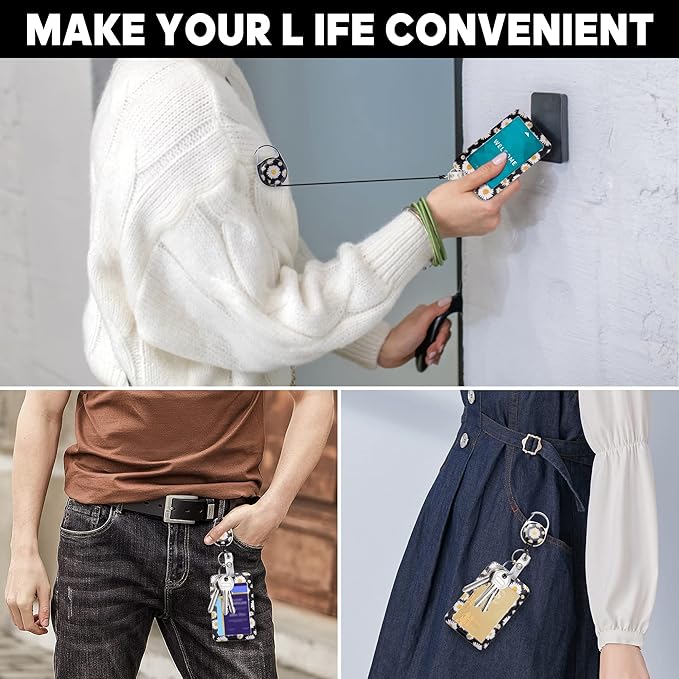 Cute ID Badge Holder with Lanyard Retractable Badge Reel Clip Funny Lanyards for ID Badges Name Tags Keychain for Office Teacher Doctor Student Women Men Nurse Accessories for Work