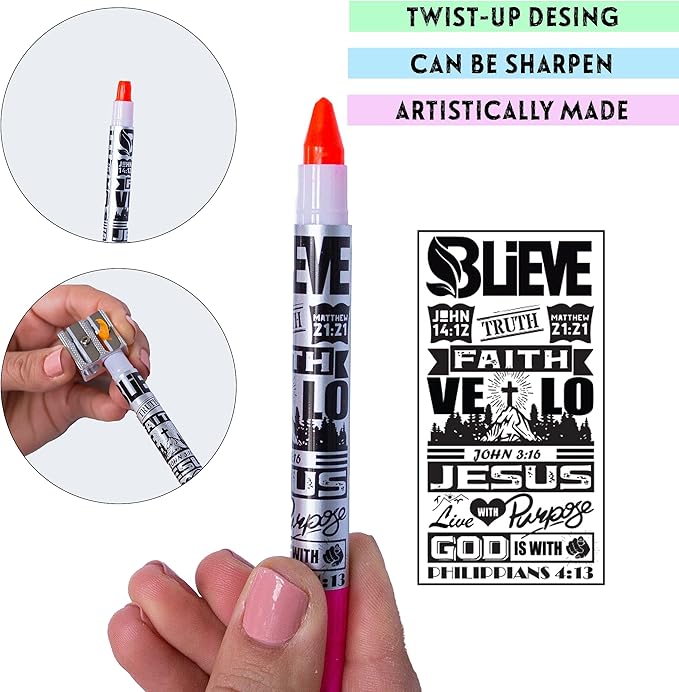 BLIEVE - Bible Journaling Kit With Gel Highlighters And Pens No Bleed, Scripture Markers and Pencils Supplies, Stencils Planner Set For Coloring Journal Art Illustrated By Faith Christian Gifts 24pcs