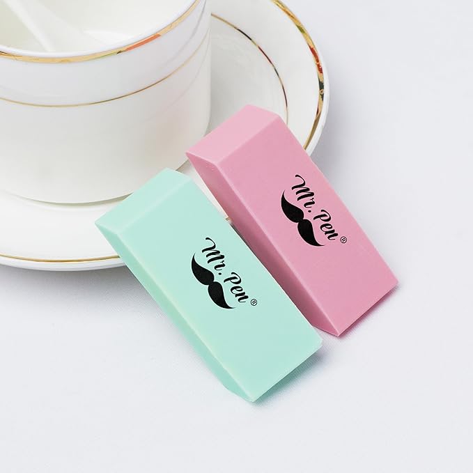 Mr. Pen- Erasers, 12 Pack, Yellow Pencil Eraser, Erasers for Pencils, Mr Pen Erasers, Erasers for School, Large Eraser, Block Erasers for School, Rubber Eraser, Large Erasers for School