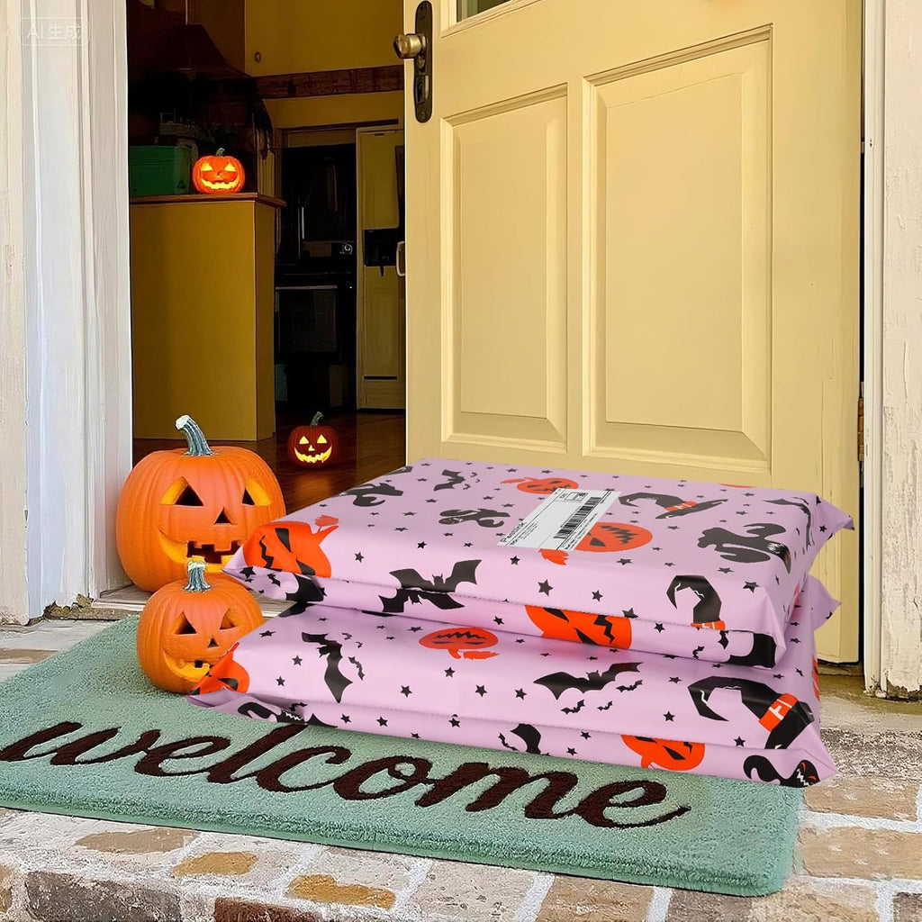 Halloween Poly Mailer 10x13 Inch 25 Pcs, Waterproof Shipping Bags for Clothing, Tear-Resistant Mailier Bags, Strong Mailing Bags with Self-Seal - Purple