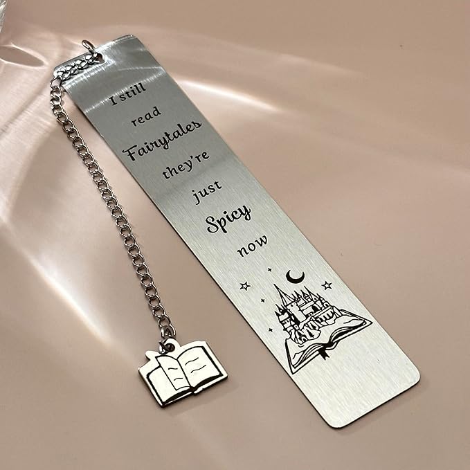 Funny Bookmark Gifts for Women Men, Bookish Christmas Birthday Gifts, I Still Read Fairytales They're Just Spicier Now, Book Mark for Best Friends Reader Funny Gifts Bookmarks for Women Men