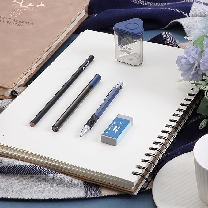 Mr. Pen- Mechanical Pencil Set, 5 pcs, 2.0mm Mechanical Pencil, 2.0mm Lead Refill, HB Pencil, Eraser, Sharpener, Mechanical Drafting Pencil, 2mm Mechanical Pencil for Drawing Mechanical Pencils