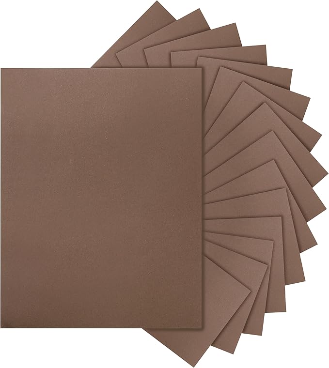 120 Sheets Coffee Color Cardstock 8.5 x 11 Printer Paper, 92lb Dark Brown Card stock for DIY Cards Making, Crafting, Thank You Cards, Invitations, Menus