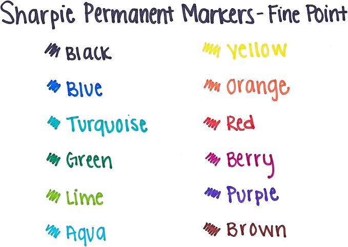 SHARPIE Fine Point Permanent Marker (Pack of 4)