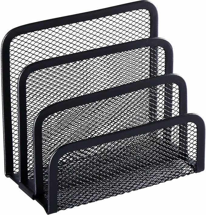 Lorell Mesh Vertical Desktop File Sorter 5.6" x 5.3"