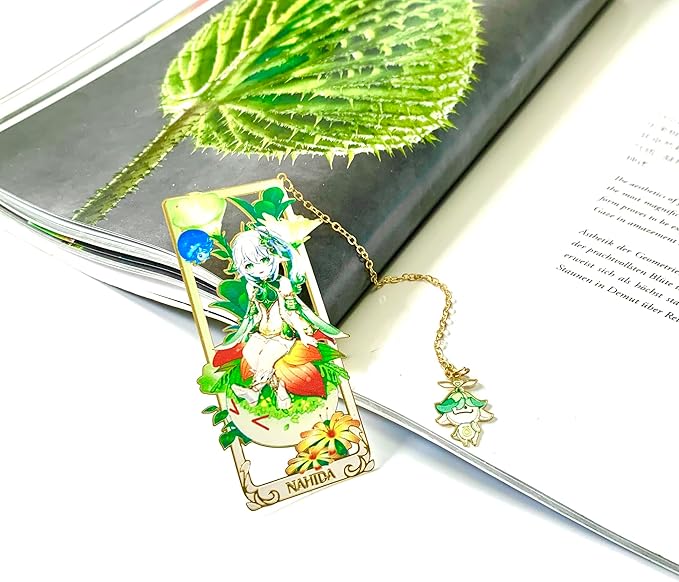 Metal Bookmarks - Genshin Impact Nahida Brass Bookmarks with 3D Display Box for Women Men Sisters Friends - Perfect Birthday Gifts for Book Lovers