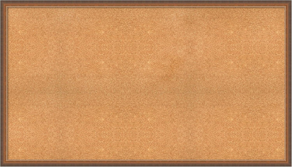 Amanti Art Natural Cork Board for Wall, 32x56 Vision Board with Bronze Frame, Oversize Corkboard Office Decor for Home Organization, Modern Corkboard Pinboard to Display Items for Home Organization