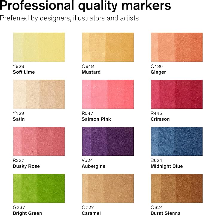 Winsor & Newton Promarker, Set of 12, Manga Steampunk