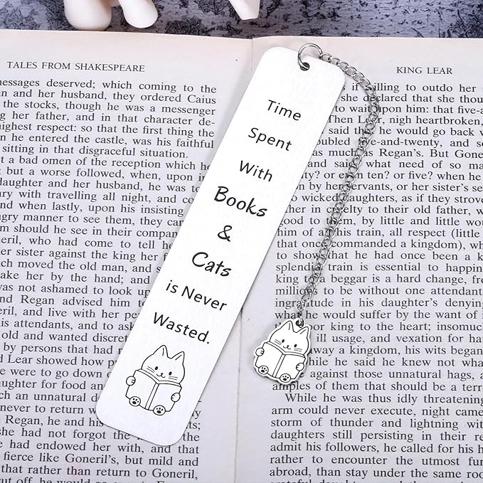 Cat Bookmark for Women Cat Lovers Bookmark Gifts for Her Him Book Lovers Valentines Day Gift for Book Lover Cat Lover Women Birthday Galentine’s Day Gift for Cat Lover Friends Best Friend Women Girl