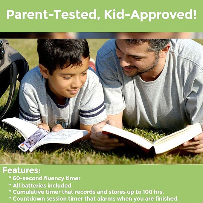 Mark-My-Time - Digital Bookmark - Mark My Time Reading Timer and Bookmark for Kids, Cool Bookmarks and Reading Incentives, Christmas Gift & Stocking Stuffer for Book Lovers - 3D Wolf