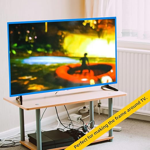 Solid Foil Washi Tape - Low Tack Self Adhesive Decorative Washi Tape Shiny Metallic Color - 3/5 Inch Wide and 66 FT Long Total, Blue