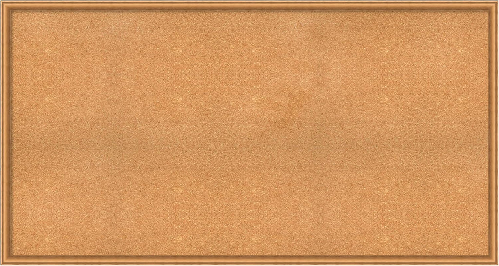 Amanti Art Natural Cork Board for Wall, 32x60 Vision Board with Bronze Frame, Oversize Corkboard Office Decor for Home Organization, Casual Corkboard Pinboard to Display Items for Home Organization