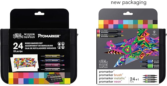 Winsor & Newton Promarker, Set of 24, Mixed Marker Set