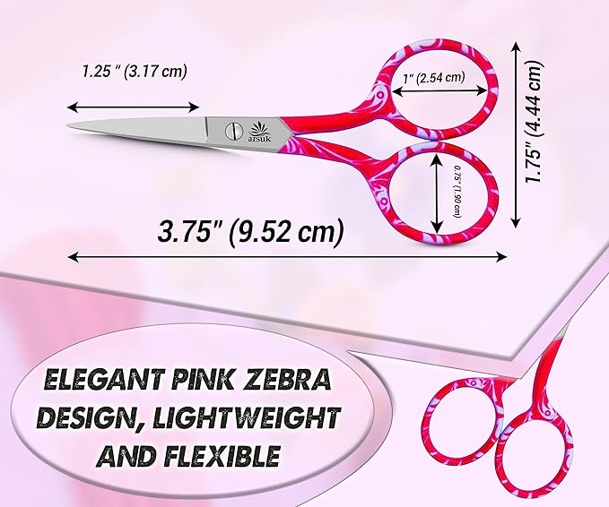 ARSUK Embroidery Scissors Sewing Sharp Shears Fabric Crafting Scissor for Threading Art Home Crafts, Office Work, Stainless Steel Vintage Stork Style Safety Needlework Cross-Stitch Tailor Scissors
