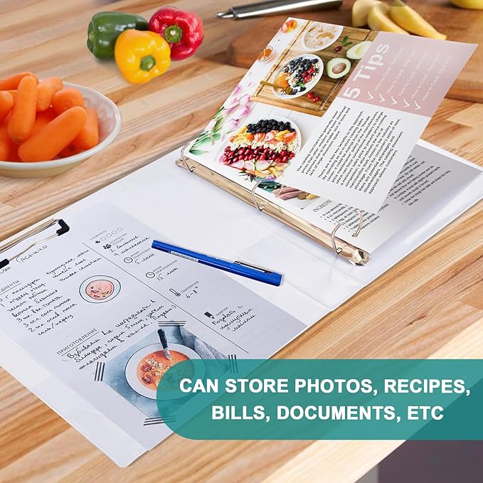 Cute Mushroom Red 3 Ring Binders with Clipboard File Folder for Office School with Pocket, 1 Pack, E01W24021